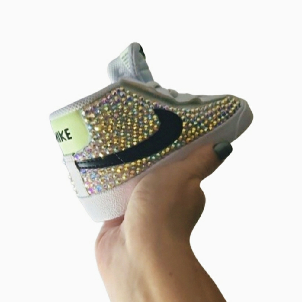 Toddler Bling Nike Blazer Size 8c Sneakers Bedazzled Rhinestone Shoes